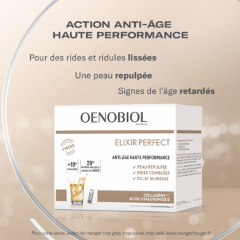 Fiche produit Oenobiol - Elixir Perfect - action anti-âge