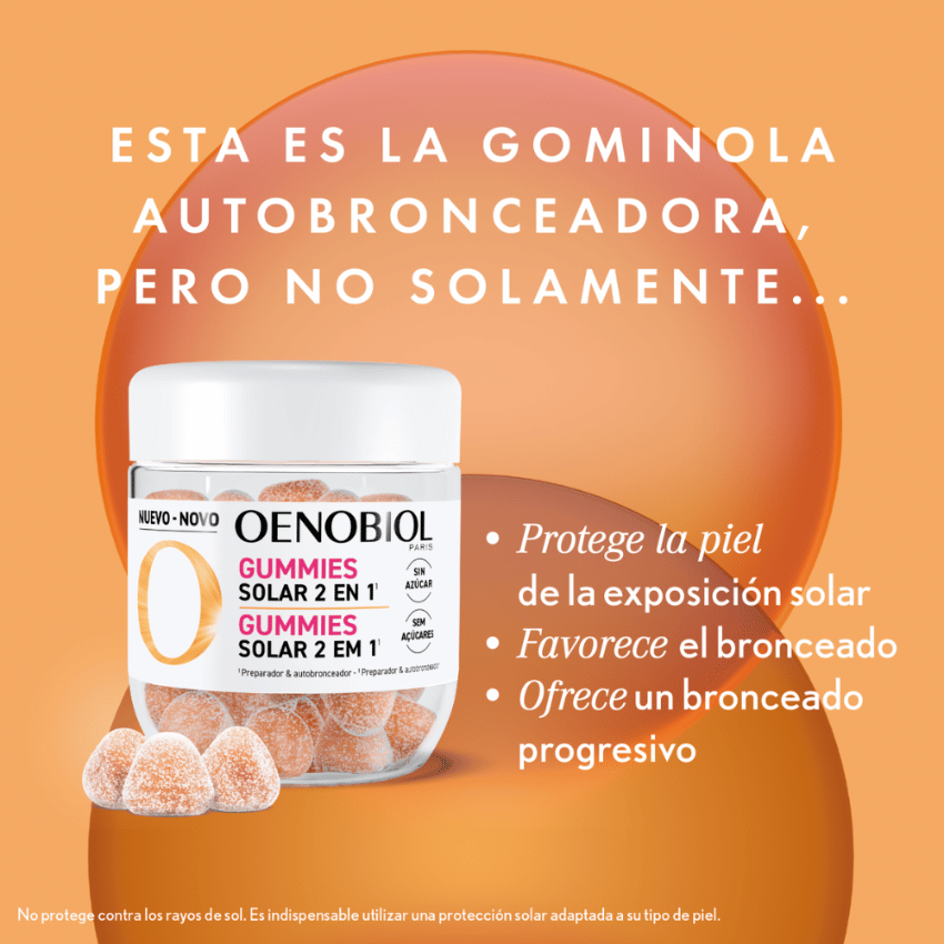 Gominolas oenobiol Solar 2en1 - autobronceadora